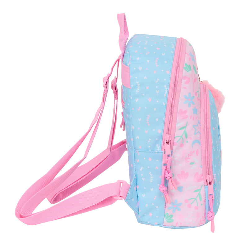 Rygsæk BlackFit8 Smile Pink Lyseblå 25 x 30 x 13 cm Mini
