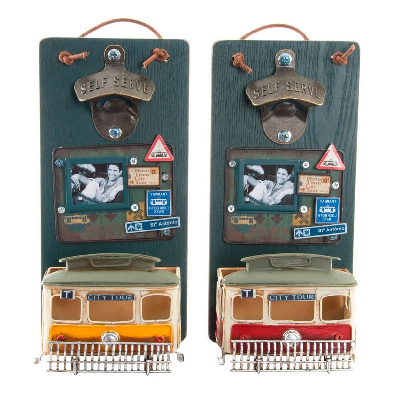 Oplukker DKD Home Decor Self Serve Træ Metal (2 pcs) (26 x 12 x 9 cm)
