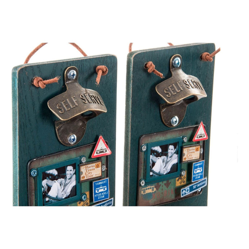Oplukker DKD Home Decor Self Serve Træ Metal (2 pcs) (26 x 12 x 9 cm)