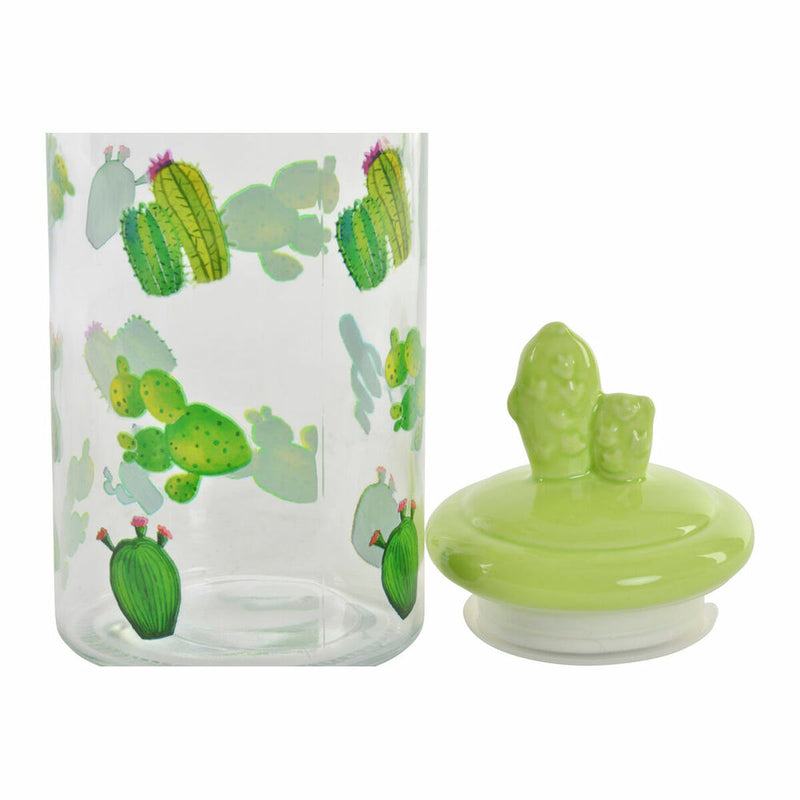 Blik DKD Home Decor Keramik Krystal Kaktus PE Boho (1400 ml) (10,5 x 28 cm)