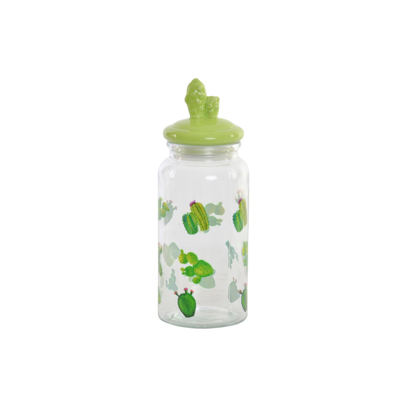 Blik DKD Home Decor Keramik Krystal Kaktus PE Boho (1400 ml) (10,5 x 28 cm)