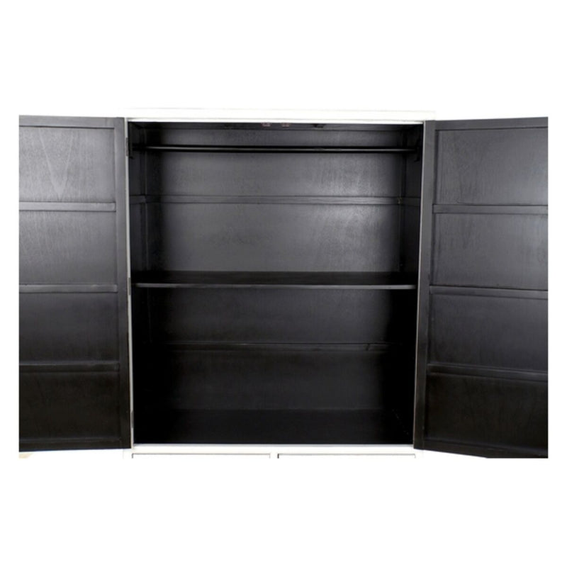 Skab DKD Home Decor Hvid Gylden Metal Poppel 120 x 50 x 175 cm