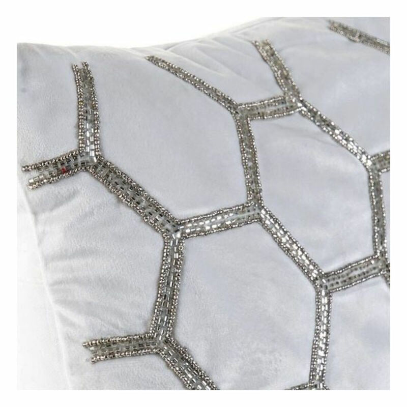 Pude DKD Home Decor Fløjl Geometri (45 x 45 cm)