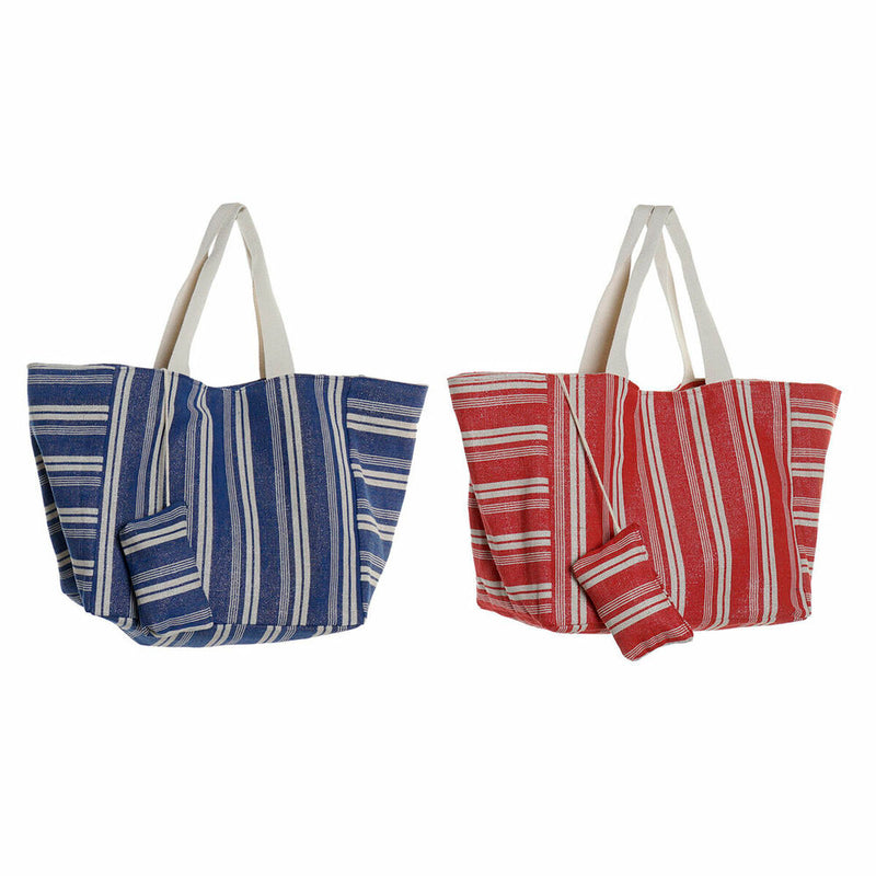 Håndtasker DKD Home Decor Blå Rød Aluminium 39 x 26 x 34 cm Pung