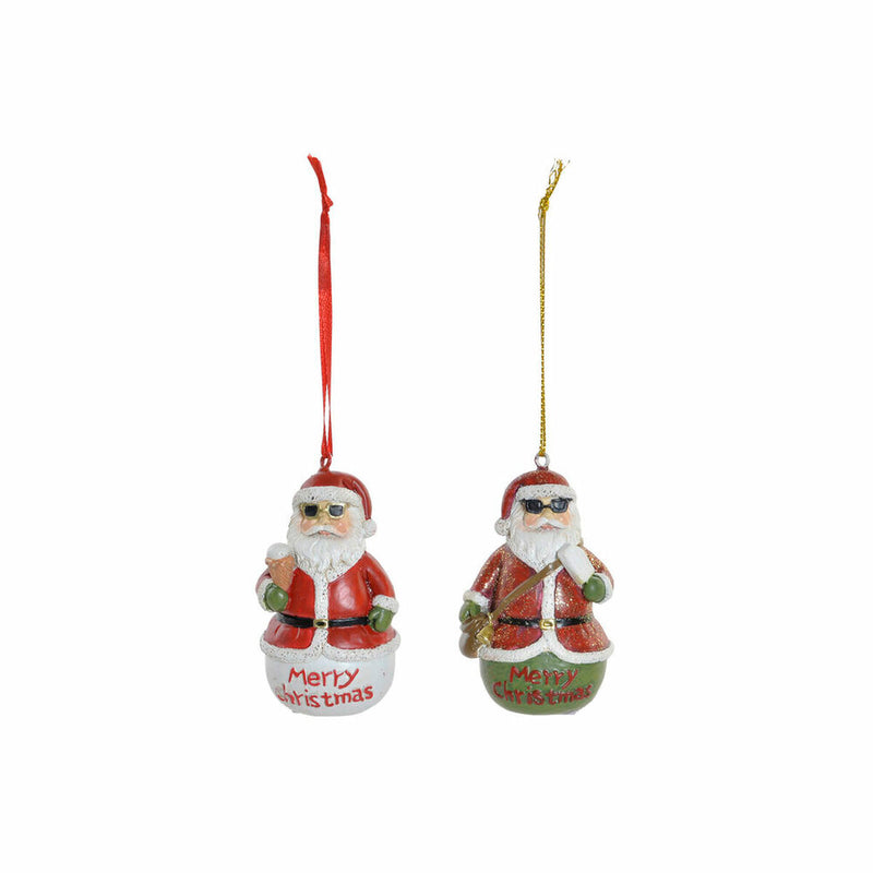 Hængende dekoration DKD Home Decor Jul Harpiks (2 pcs) (4.5 x 3 x 7 cm)