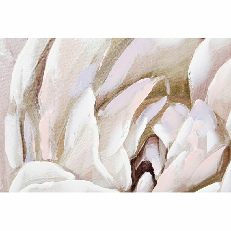 Lærred DKD Home Decor Lærred Træ MDF 80 x 3 x 80 cm Blomst