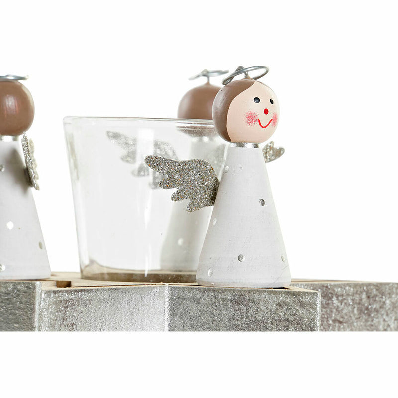 Julelys Holder DKD Home Decor Krystal Træ (17 x 17 x 9 cm)