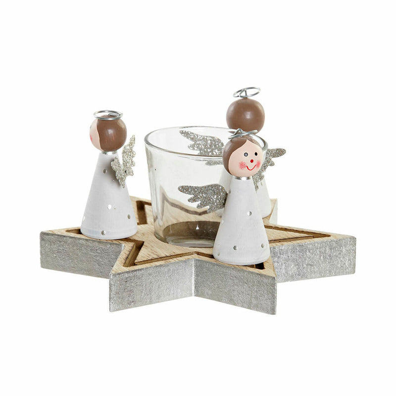 Julelys Holder DKD Home Decor Krystal Træ (17 x 17 x 9 cm)