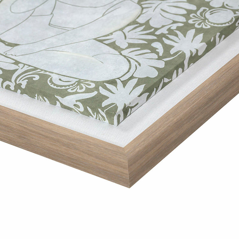Lærred DKD Home Decor Træ Floral (2 enheder) (Refurbished D)