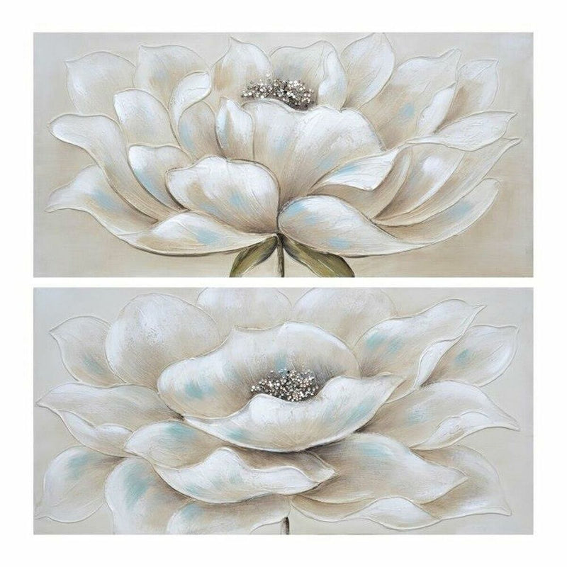 Lærred DKD Home Decor Floral (Refurbished A)