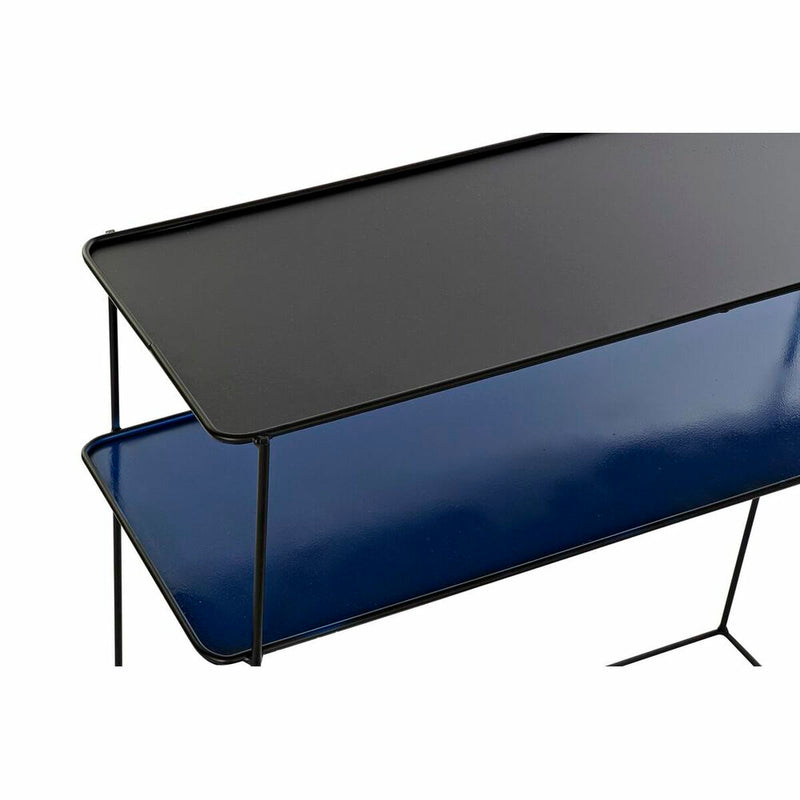 Sæt med møbler DKD Home Decor Blå Sort 70 x 27 x 45 cm 40 x 27 x 45 cm 80 x 27 x 65 cm 80 x 27,5 x 65 cm