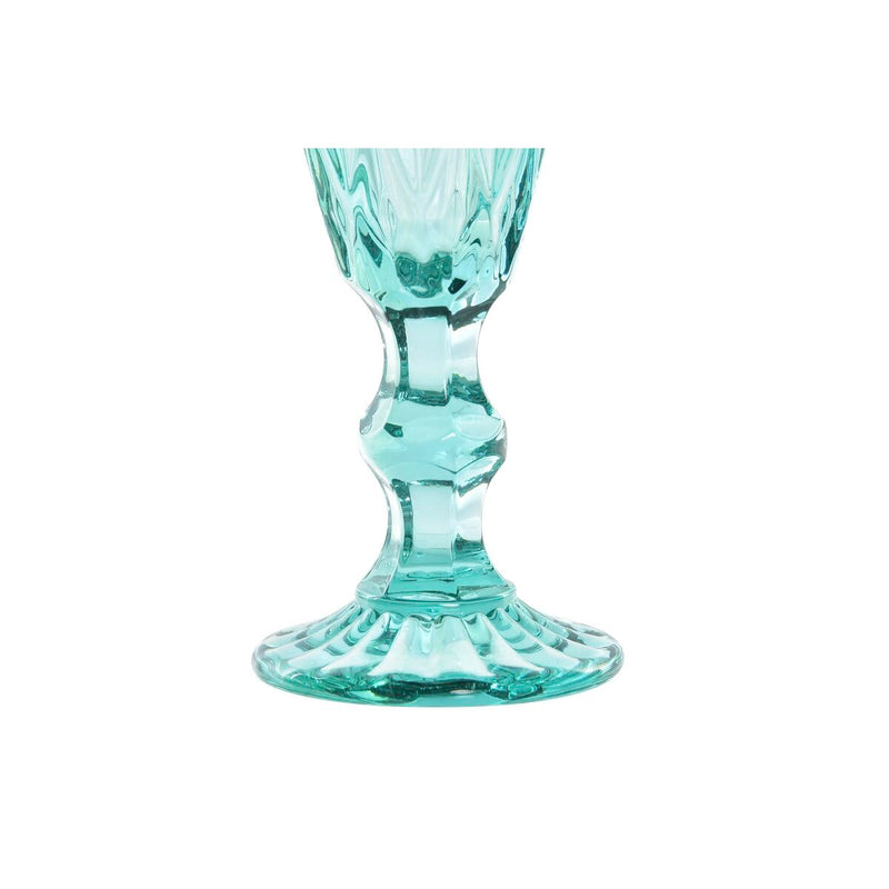 Vinglas DKD Home Decor Turkisblå Krystal 150 ml