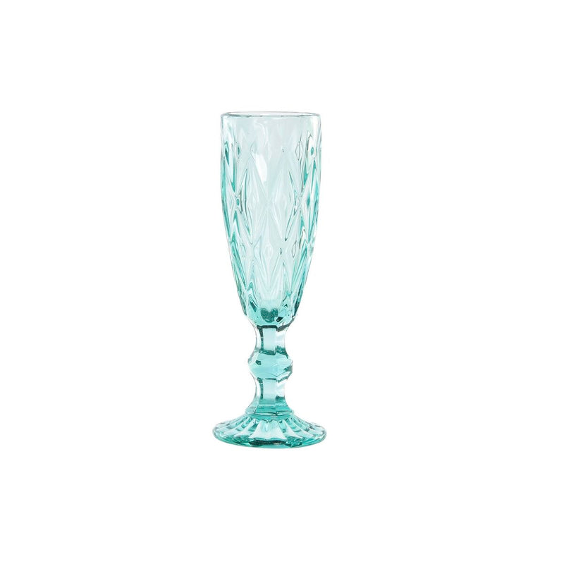 Vinglas DKD Home Decor Turkisblå Krystal 150 ml