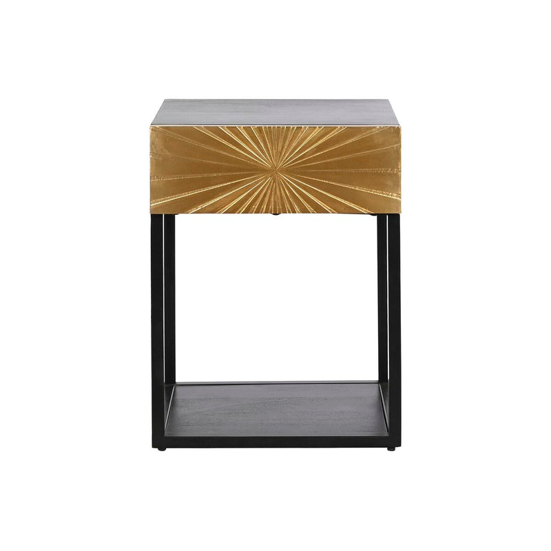 Natbord DKD Home Decor Gylden 35 x 40 x 55 cm Sort Metal Træ