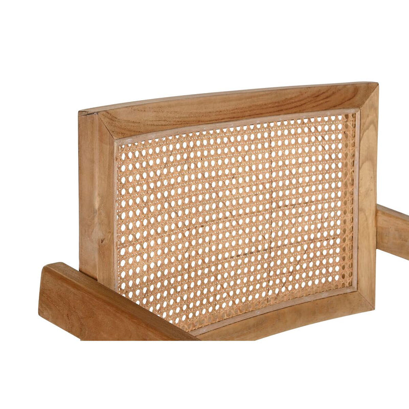 Spisebordsstol DKD Home Decor Natur Teak Spanskrør (58 x 56 x 82 cm)