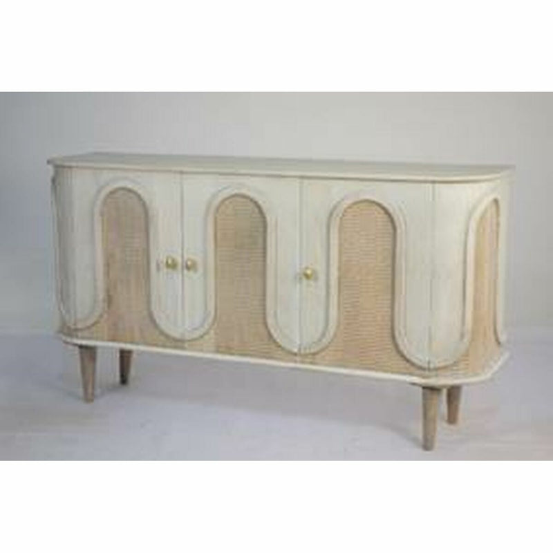Spisebord DKD Home Decor Hvid Gylden Kobber Mangotræ 180 x 90 x 76 cm