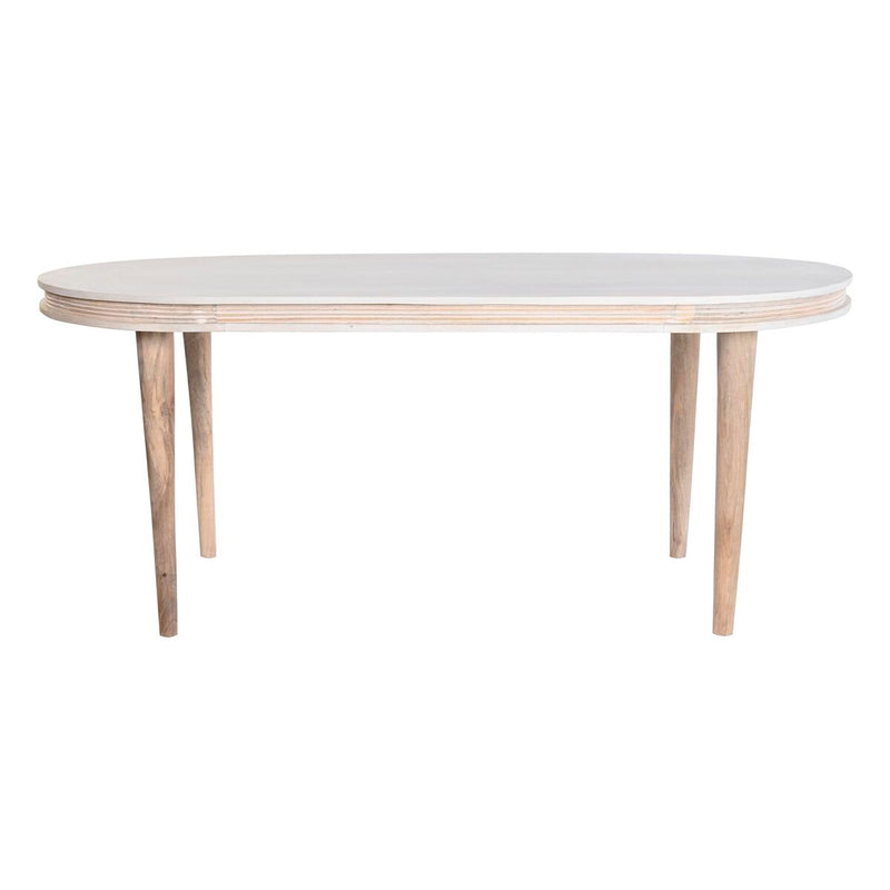 Spisebord DKD Home Decor Hvid Gylden Kobber Mangotræ 180 x 90 x 76 cm