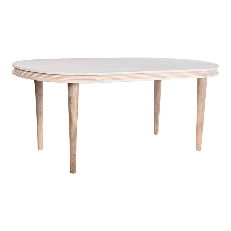 Spisebord DKD Home Decor Hvid Gylden Kobber Mangotræ 180 x 90 x 76 cm