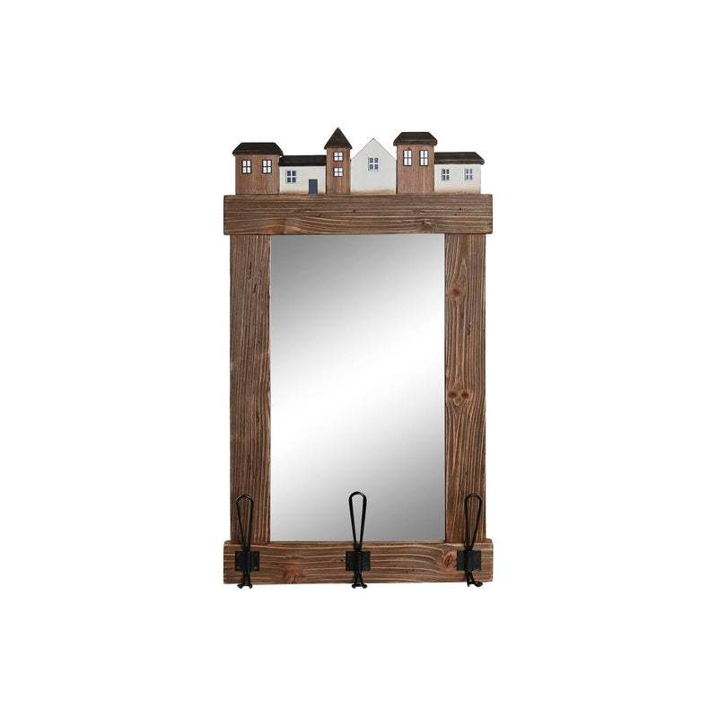 Vægspejl DKD Home Decor Brun Ældet overflade 40 x 9 x 68 cm