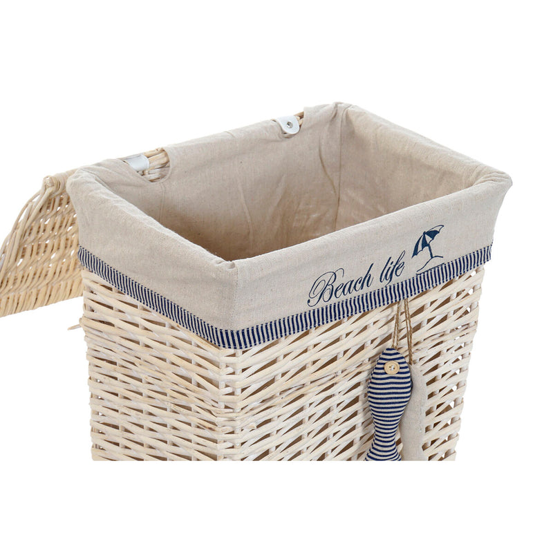 Kurvesæt DKD Home Decor Blå Beige Aluminium Spiraler Middelhavet 5 Dele