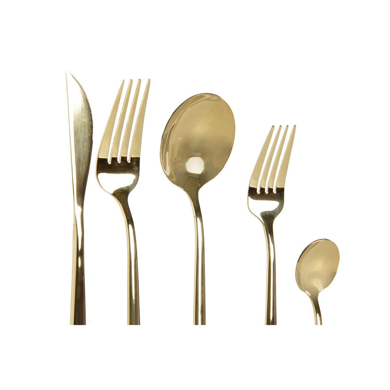 Bestik DKD Home Decor Gylden Rustfrit stål 3 x 1,5 x 13 cm 20 Dele