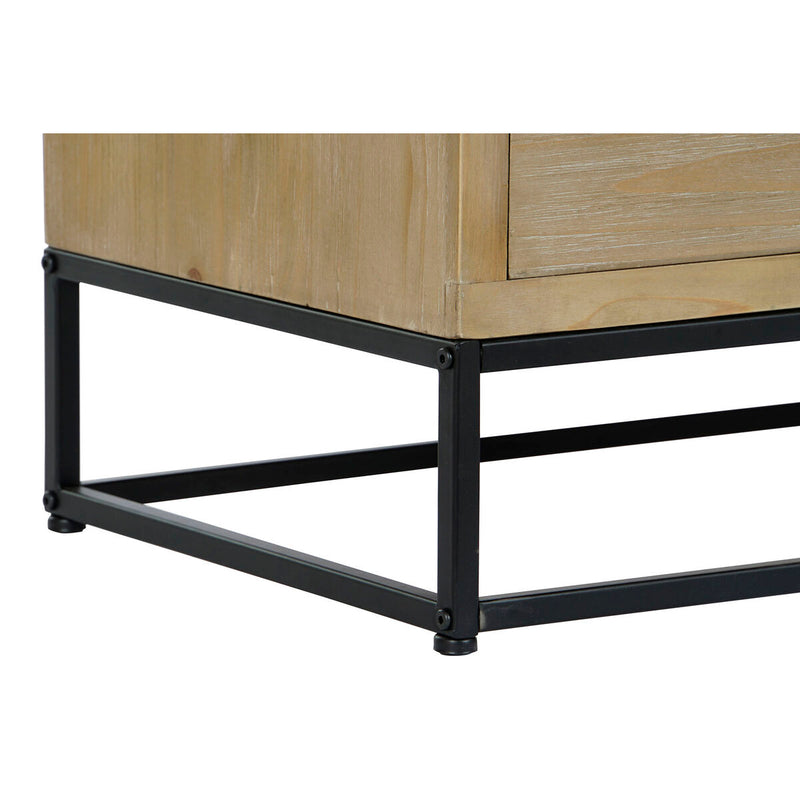 Skænk DKD Home Decor Sort Natur Metal Træ MDF 120 x 40 x 64 cm