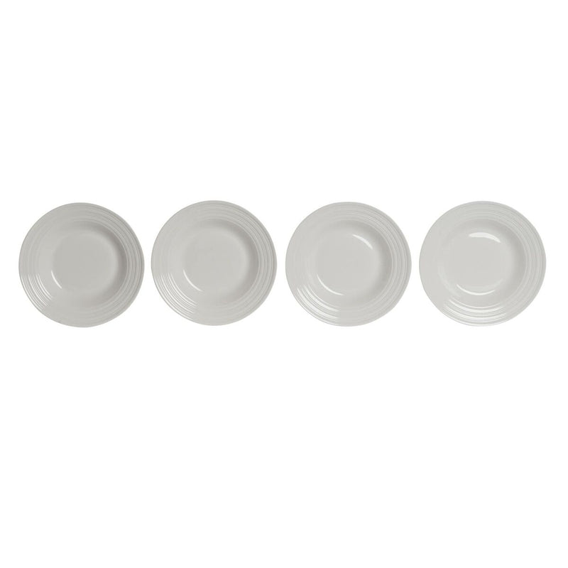 Dyb tallerken DKD Home Decor Hvid Porcelæn 20 x 20 x 3 cm