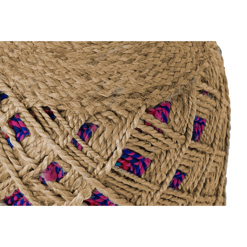 Fodstøtte Home ESPRIT Brun Multifarvet Jute 40 x 40 x 45 cm
