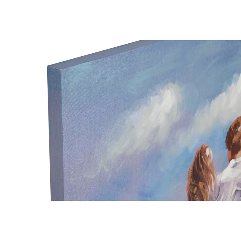Lærred Home ESPRIT Lærred Træ MDF 70 x 3 x 100 cm