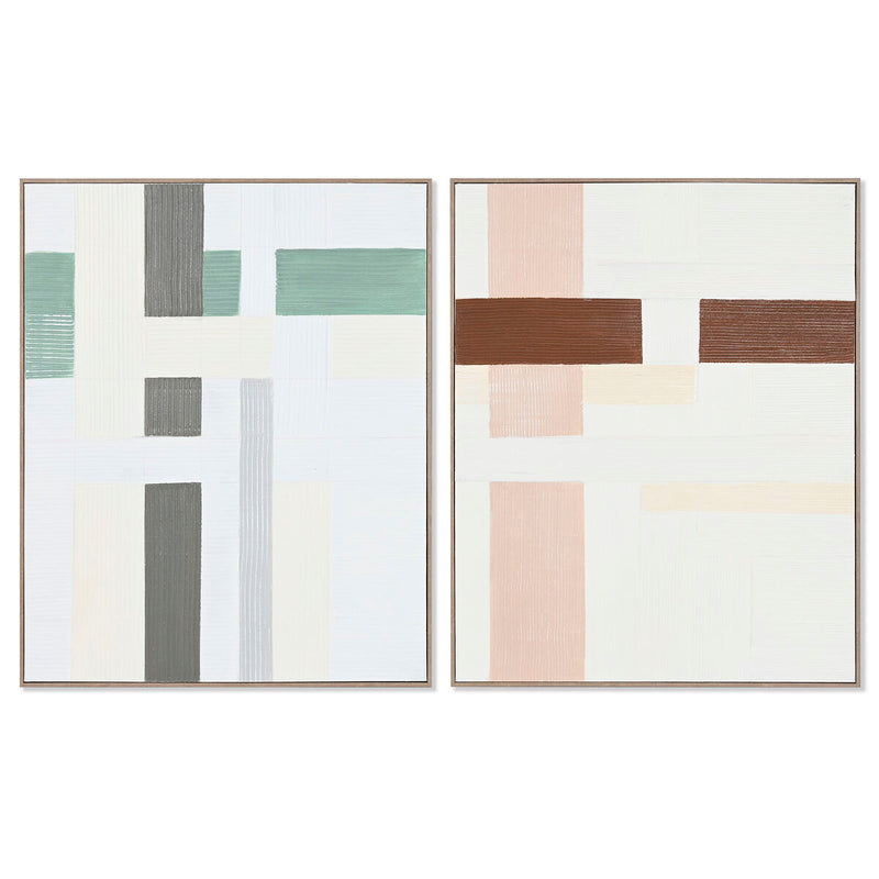 Lærred Home ESPRIT Fyrretræ Lærred 82 x 4,5 x 102 cm 82,2 x 4,5 x 102 cm