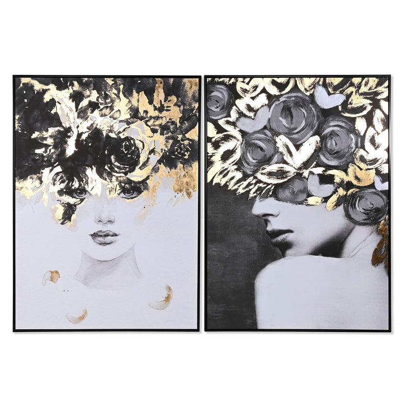 Lærred Home ESPRIT polystyren Lærred 103 x 4,5 x 143 cm