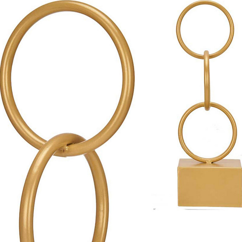 Dekorativ figur Gift Decor Gylden Ringe 12,5 x 40,5 x 12,5 cm