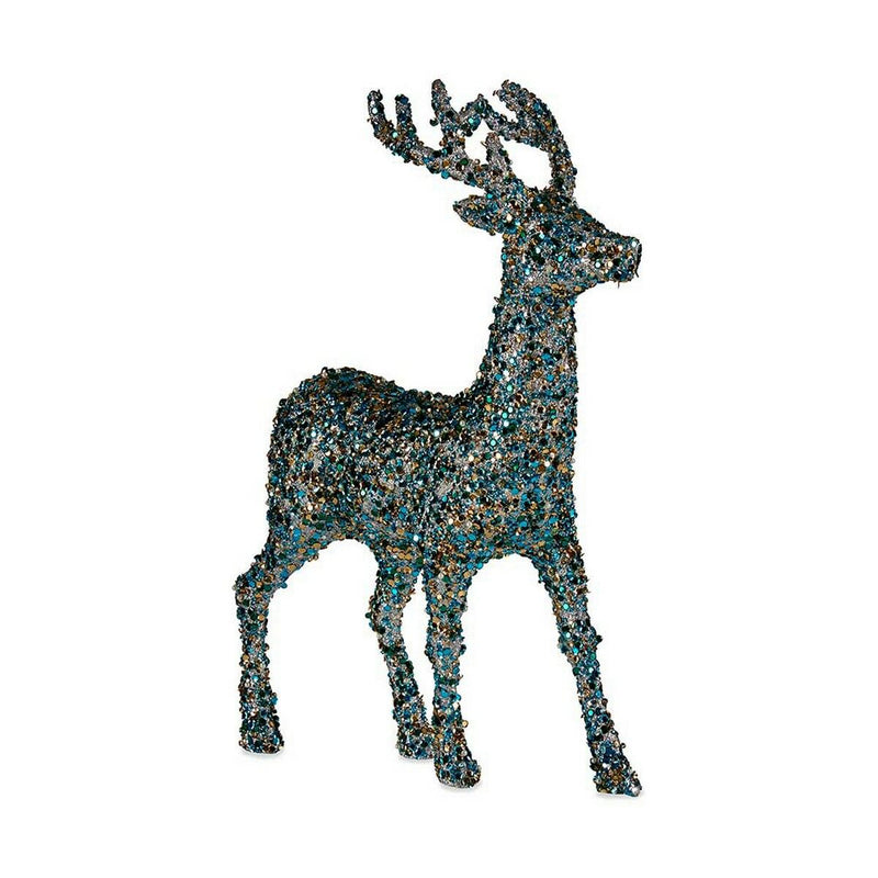 Julerensdyr Krist+ Blå Gylden Rensdyr 15 x 45 x 30 cm