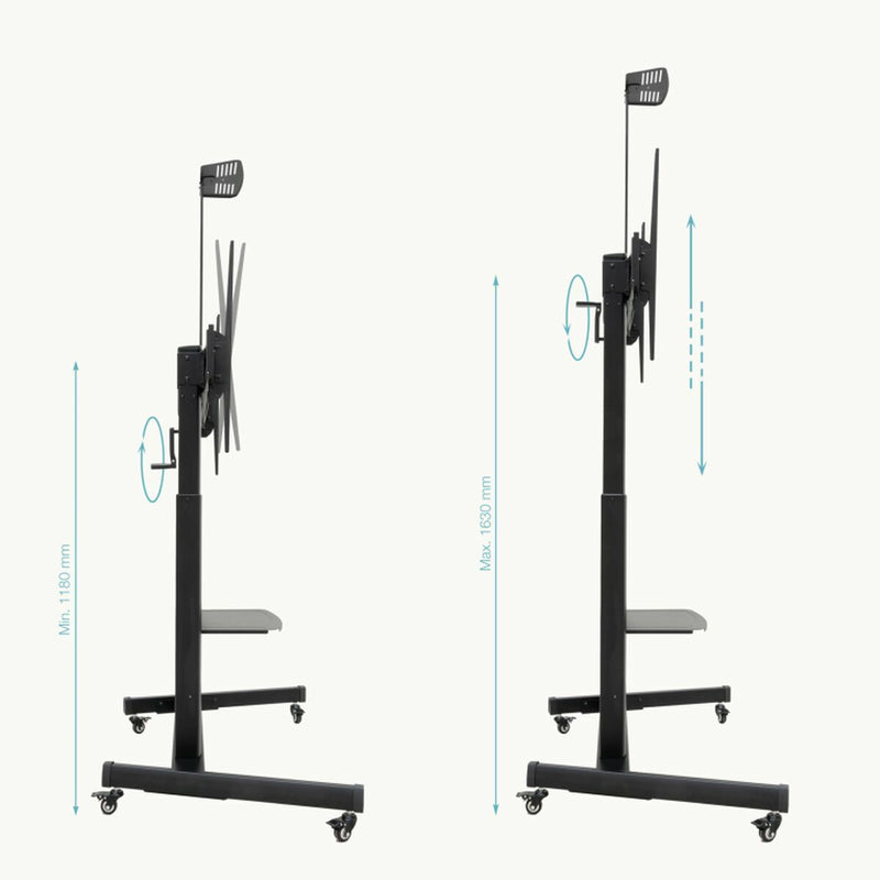 TV-stativ med hjul TooQ FS20406HM-B 60" 100" 120 kg 130 Kg (Refurbished A)