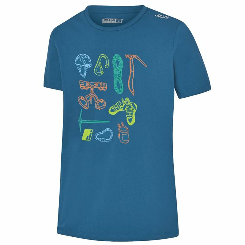 Kortærmet T-shirt til Mænd Joluvi Climbing Elements Blå