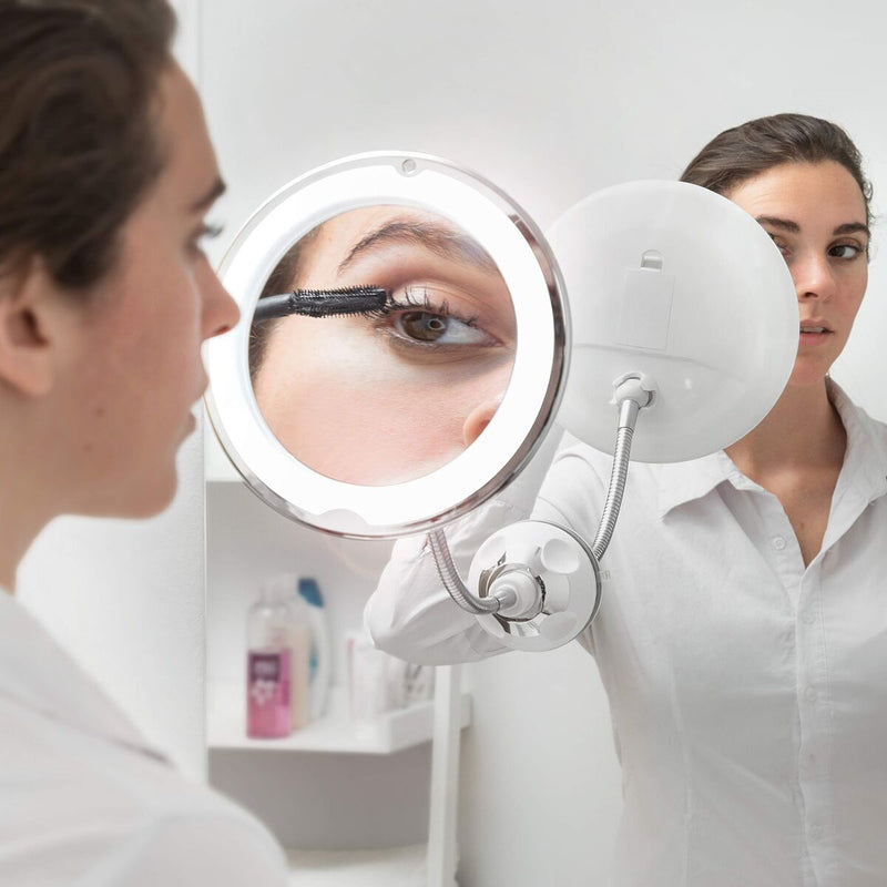 LED Forstørrelsesglas med fleksibel arm og sugekopper Mizoom InnovaGoods IG814786 Hvid Glas (Refurbished A)