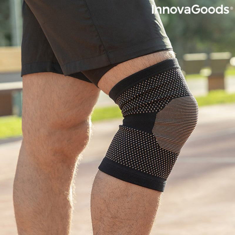 Knæbeskyttere med kobbertråd og trækul af bambus Kneecare InnovaGoods