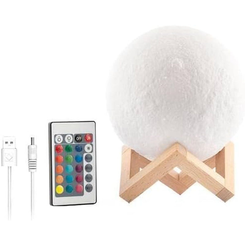 Genopladelige LED-Lampe Måne InnovaGoods Moondy Hvid 1,5 W 3,7 V (1 enheder) (Refurbished B)