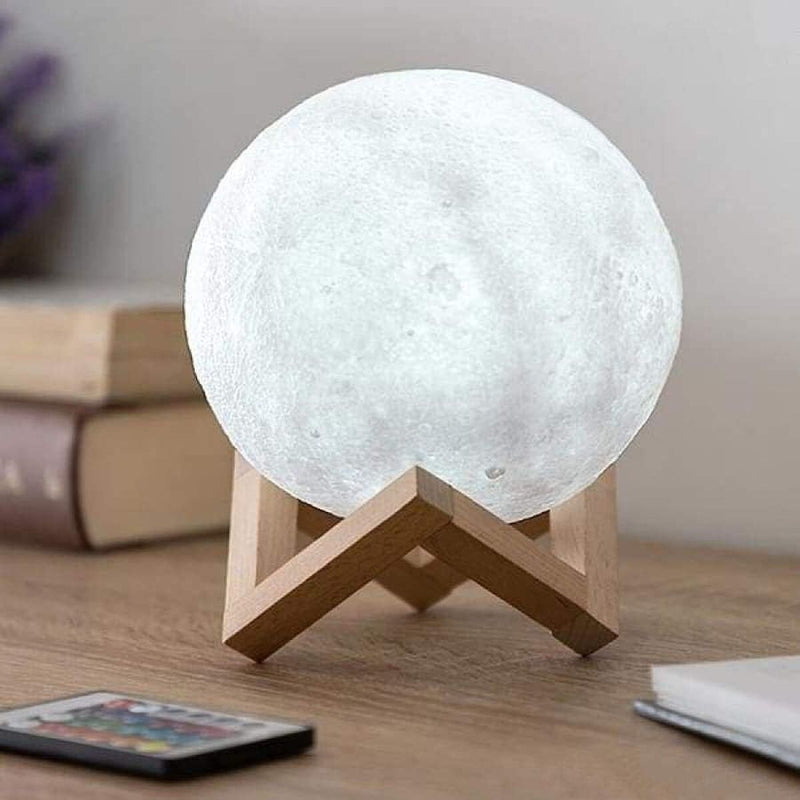 Genopladelige LED-Lampe Måne InnovaGoods Moondy Hvid 1,5 W 3,7 V (1 enheder) (Refurbished B)