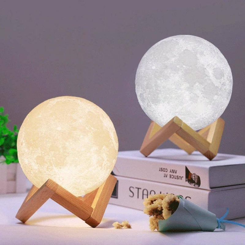 Genopladelige LED-Lampe Måne InnovaGoods Moondy Hvid 1,5 W 3,7 V (1 enheder) (Refurbished B)