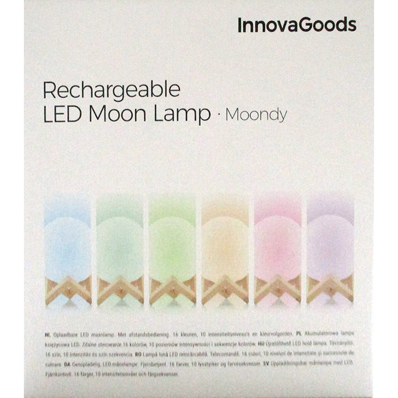 Genopladelige LED-Lampe Måne InnovaGoods Moondy Hvid 1,5 W 3,7 V (1 enheder) (Refurbished B)