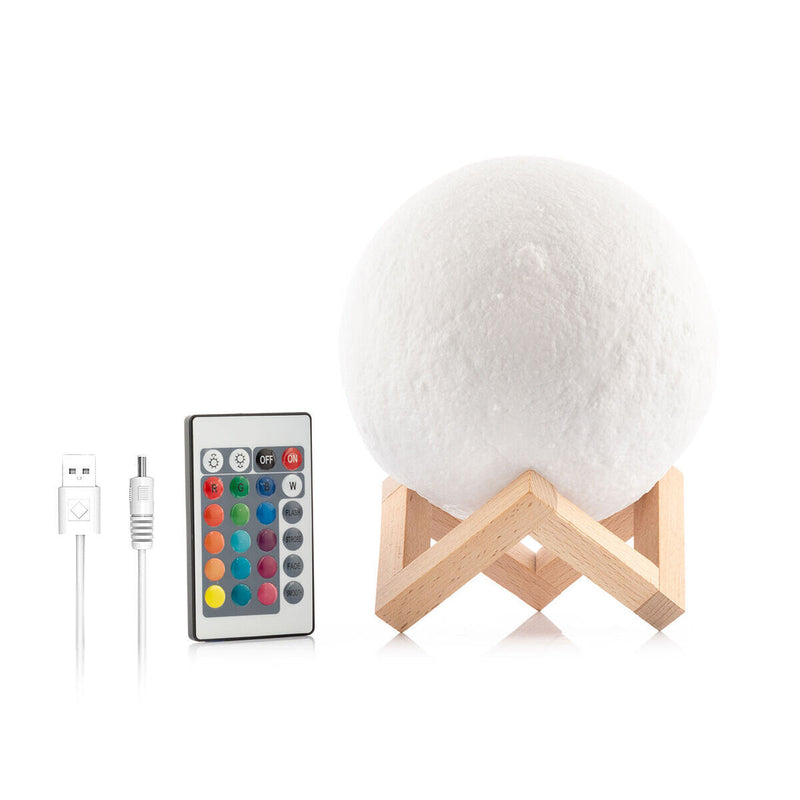 Genopladelige LED-Lampe Måne InnovaGoods Moondy Hvid 1,5 W 3,7 V (1 enheder) (Refurbished B)