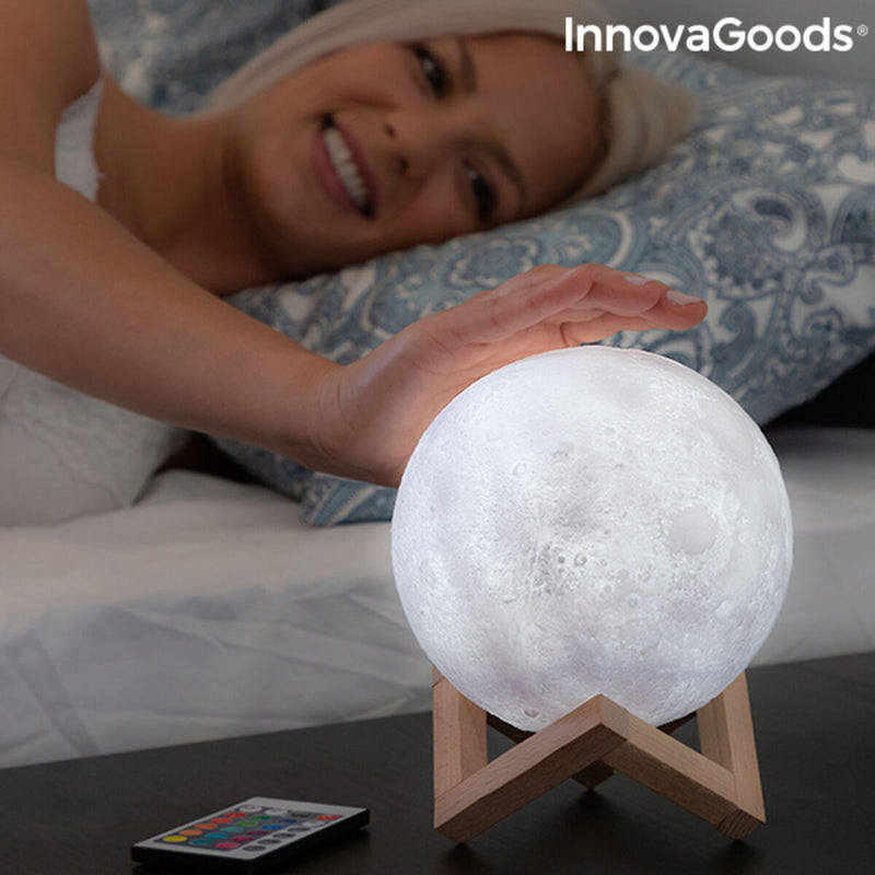 Genopladelige LED-Lampe Måne InnovaGoods Moondy Hvid 1,5 W 3,7 V (1 enheder) (Refurbished B)