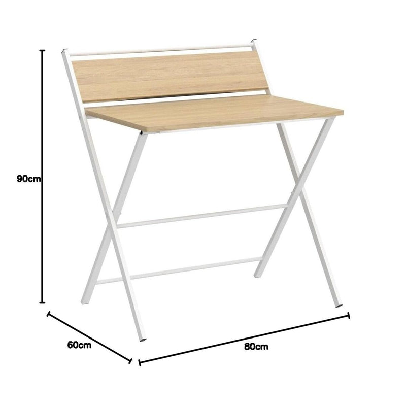 Foldbart skrivebord med hylde InnovaGoods V0103260 Træ (Refurbished C)