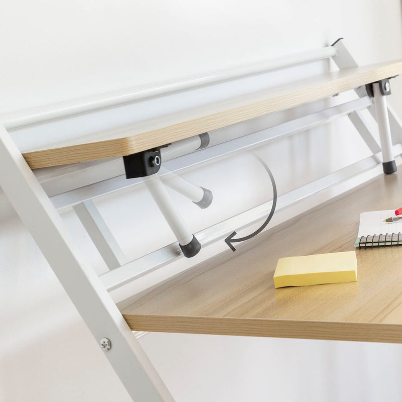 Foldbart skrivebord med hylde InnovaGoods V0103260 Træ (Refurbished C)