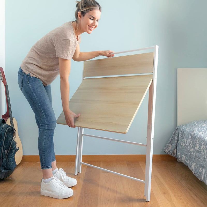 Foldbart skrivebord med hylde InnovaGoods V0103260 Træ (Refurbished C)