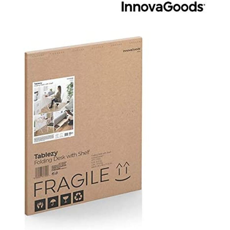 Foldbart skrivebord med hylde InnovaGoods V0103260 Træ (Refurbished C)