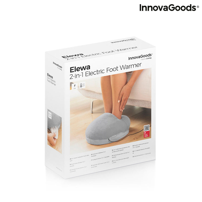2 i 1 elektrisk fodvarmer Elewa InnovaGoods ELEWA Grå (Refurbished B)