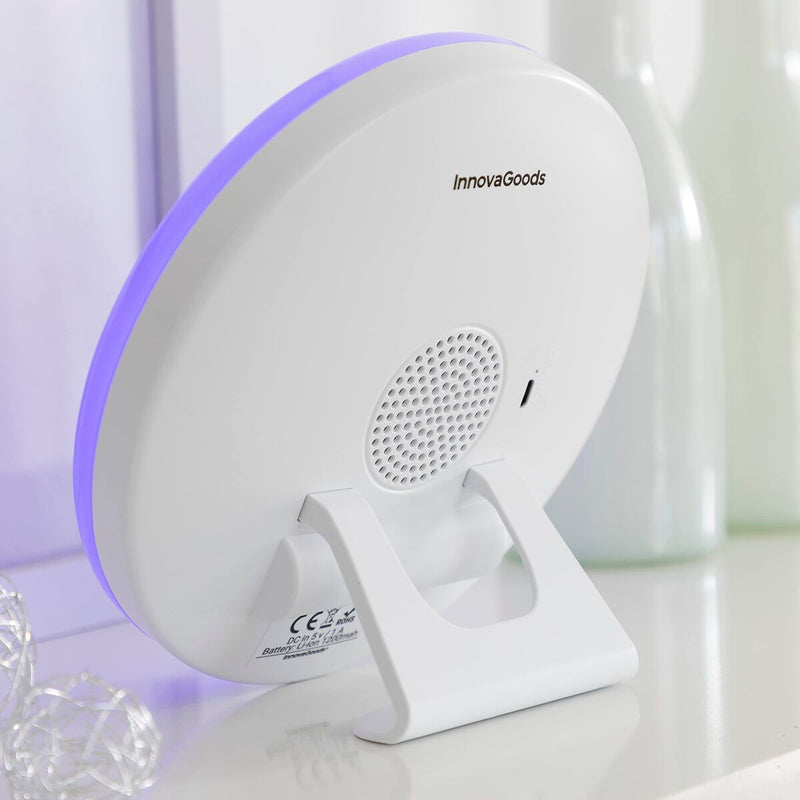 Genopladeligt solopgang vækkeur med højttaler InnovaGoods Hvid (Refurbished B)