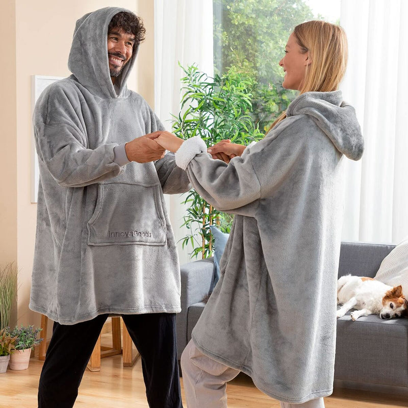 Oversized tæppe med fleecefor og ærmer InnovaGoods Swug (Refurbished B)
